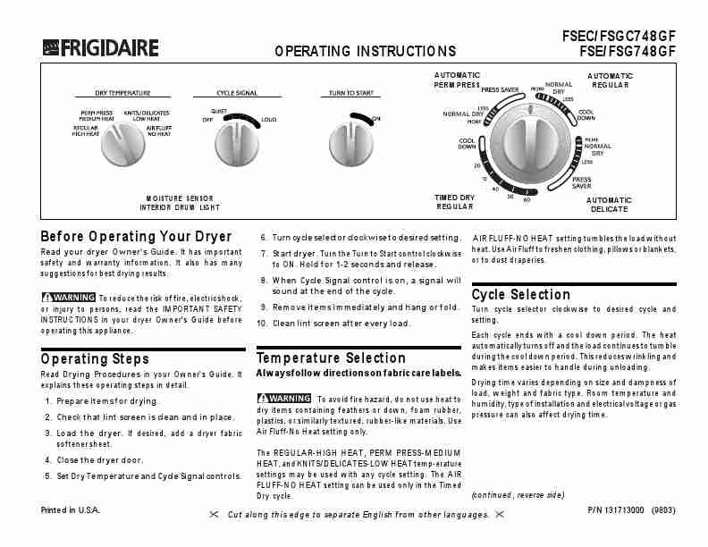 Frigidaire Clothes Dryer FSECFSGC748GF-page_pdf